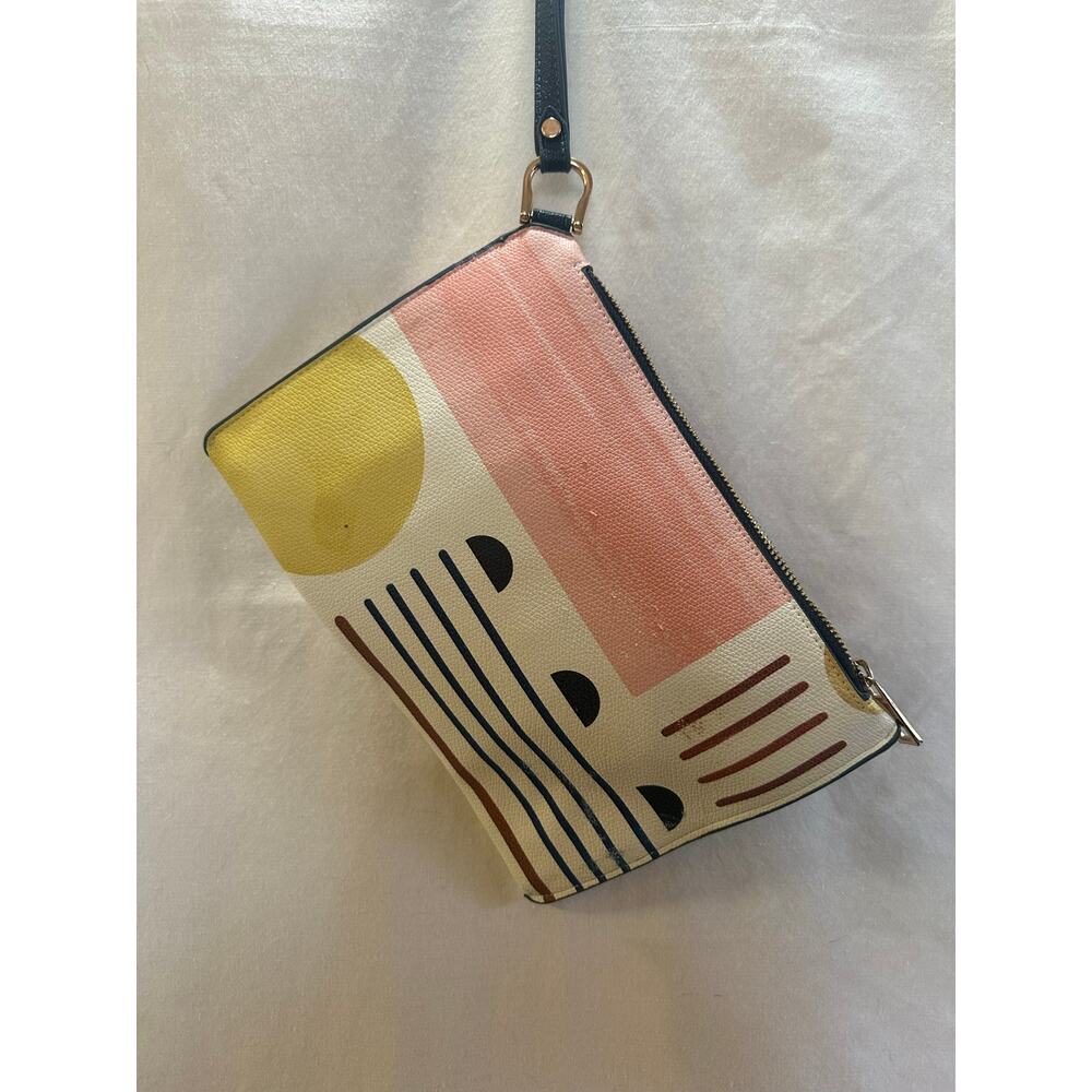 A New Day Abstract Print Wristlet Clutch – 10x7 – Multicolor – Minor Wear